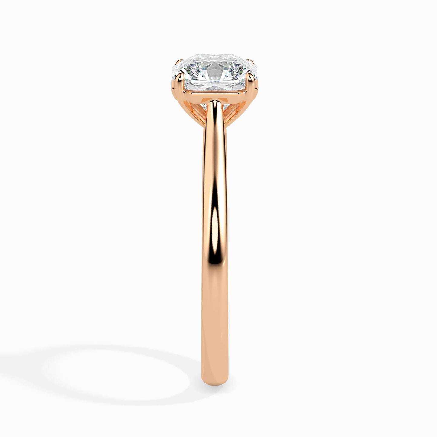 50 Cent Asscher Solitaire Ring
