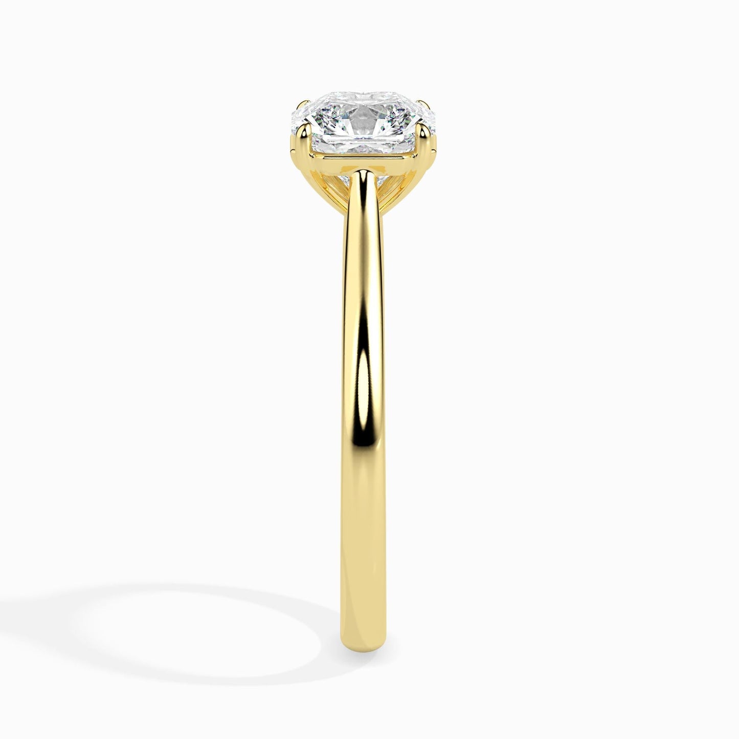 50 Cent Asscher Solitaire Ring