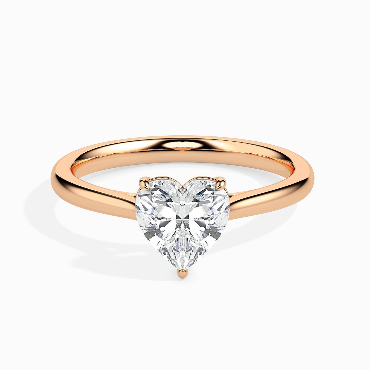 50 Cent Heart Solitaire Ring