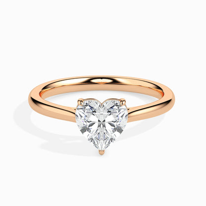 50 Cent Heart Solitaire Ring