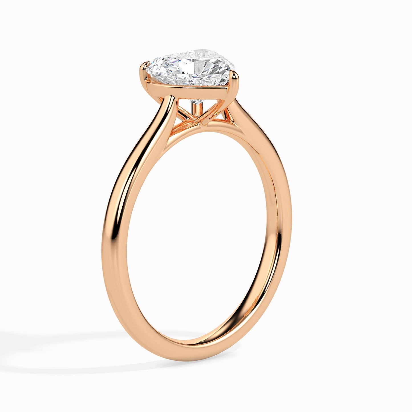 50 Cent Heart Solitaire Ring