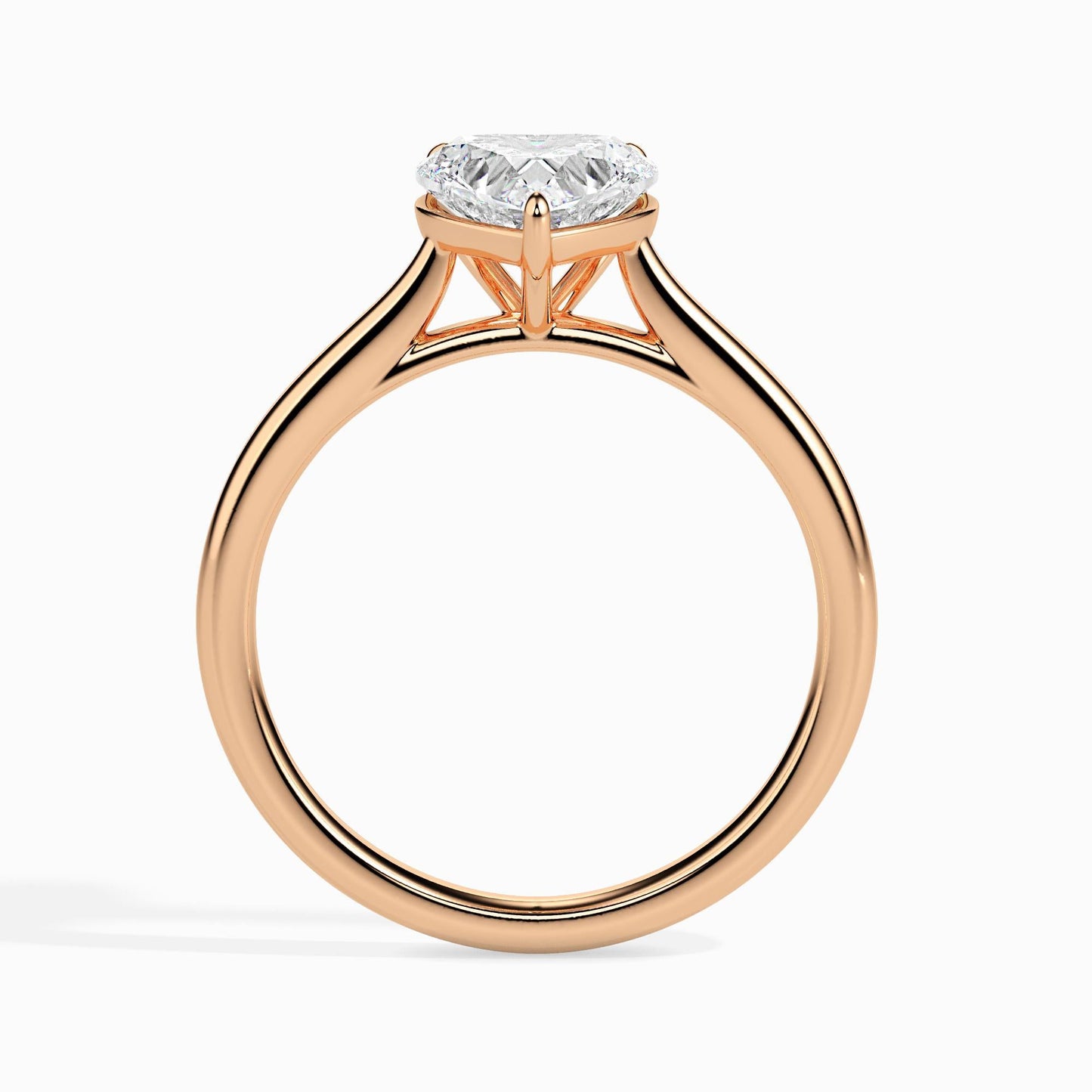 50 Cent Heart Solitaire Ring