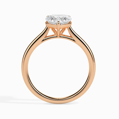 50 Cent Heart Solitaire Ring