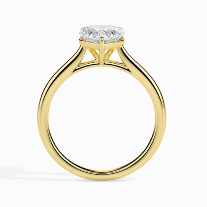 50 Cent Heart Solitaire Ring