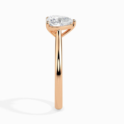 50 Cent Heart Solitaire Ring