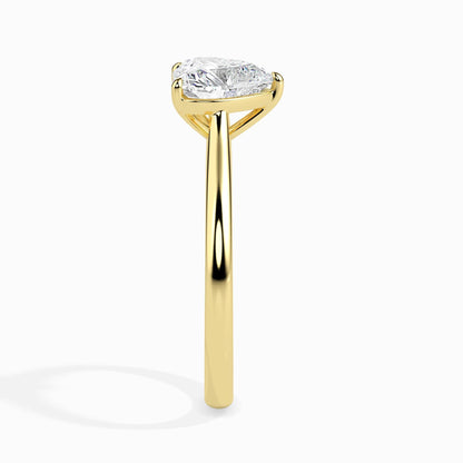 50 Cent Heart Solitaire Ring