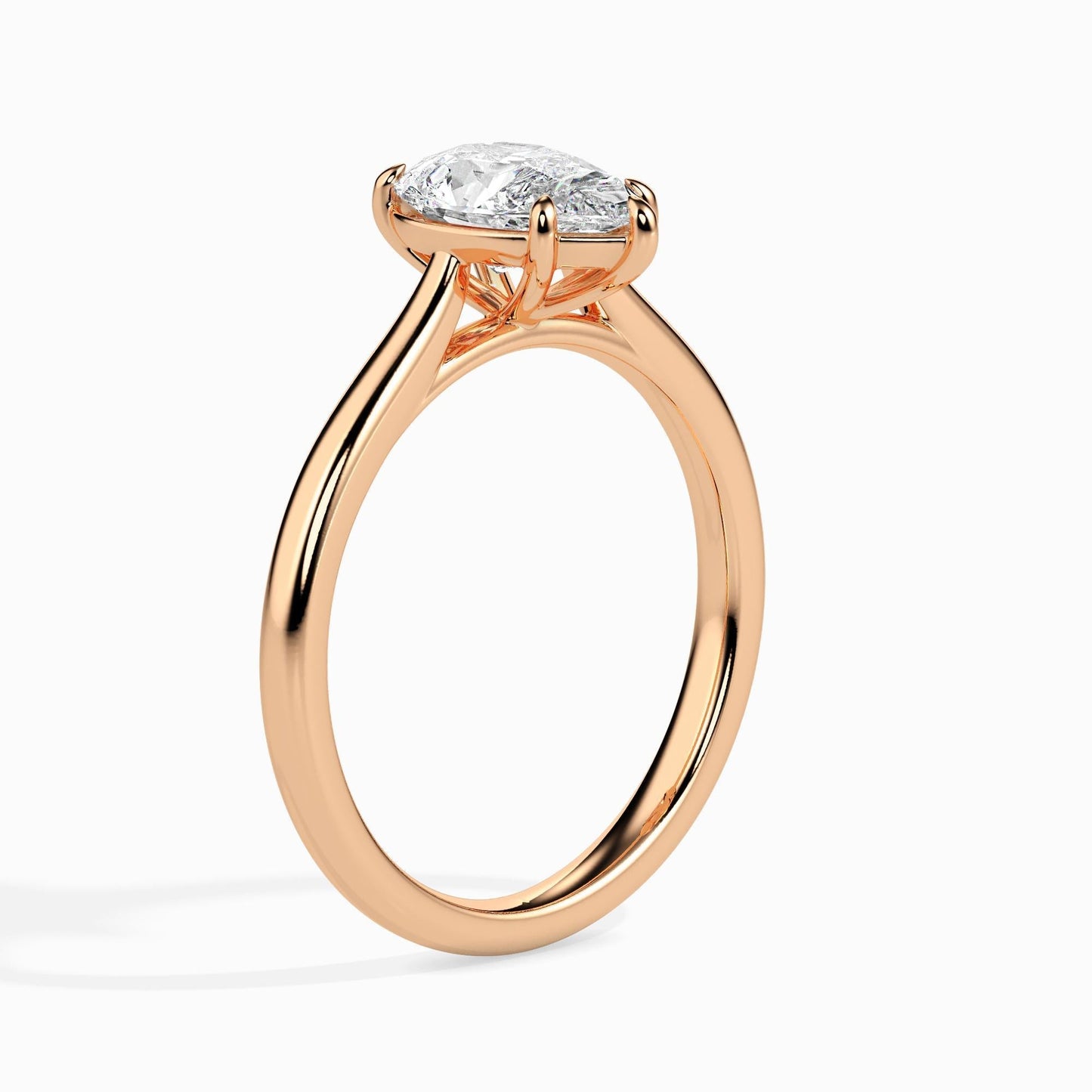 50 Cent Pear Solitaire Ring