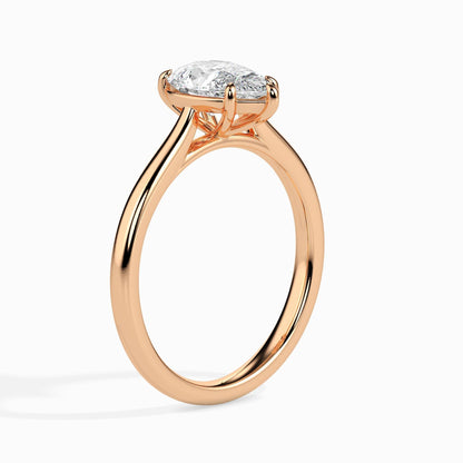 50 Cent Pear Solitaire Ring