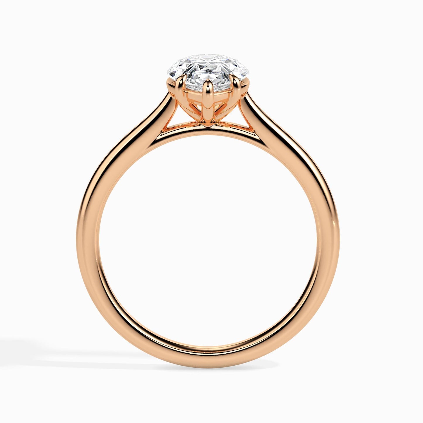 50 Cent Pear Solitaire Ring