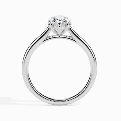 50 Cent Pear Solitaire Ring