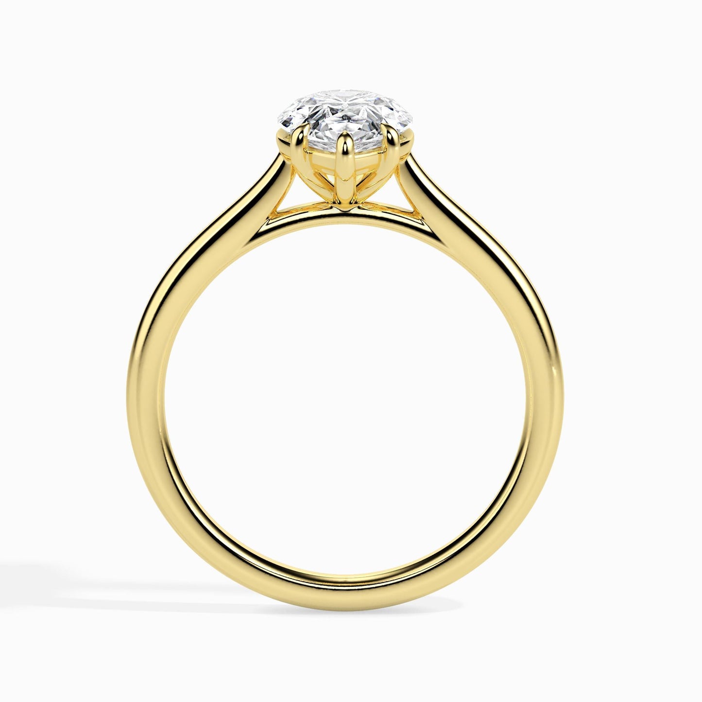 50 Cent Pear Solitaire Ring