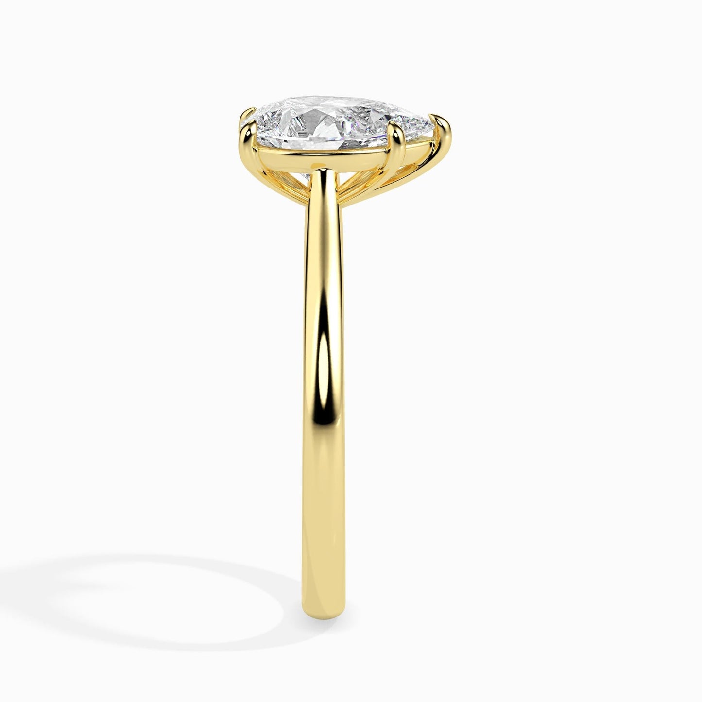 50 Cent Pear Solitaire Ring