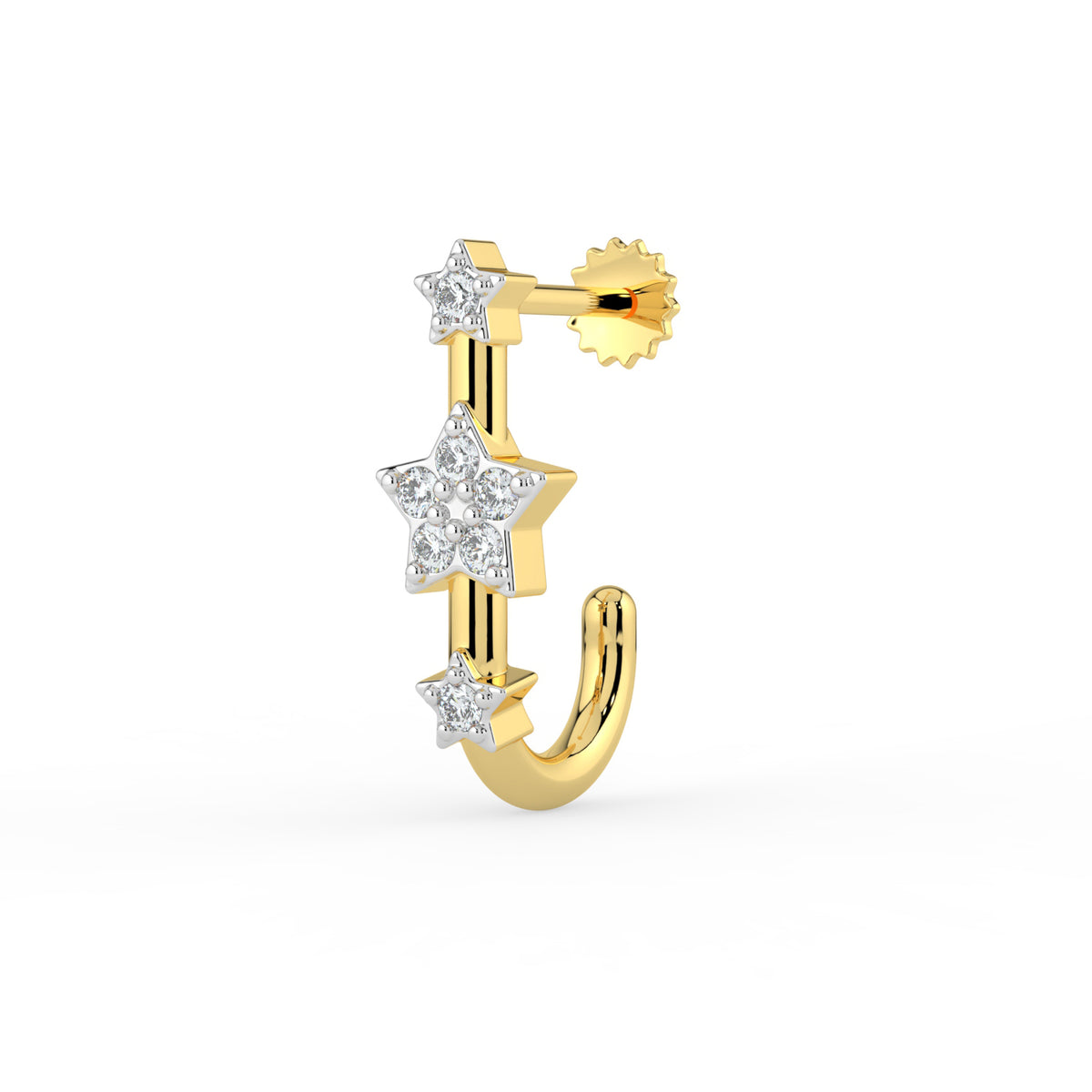 Celestial Sparkle Lab Diamond Nose Pin
