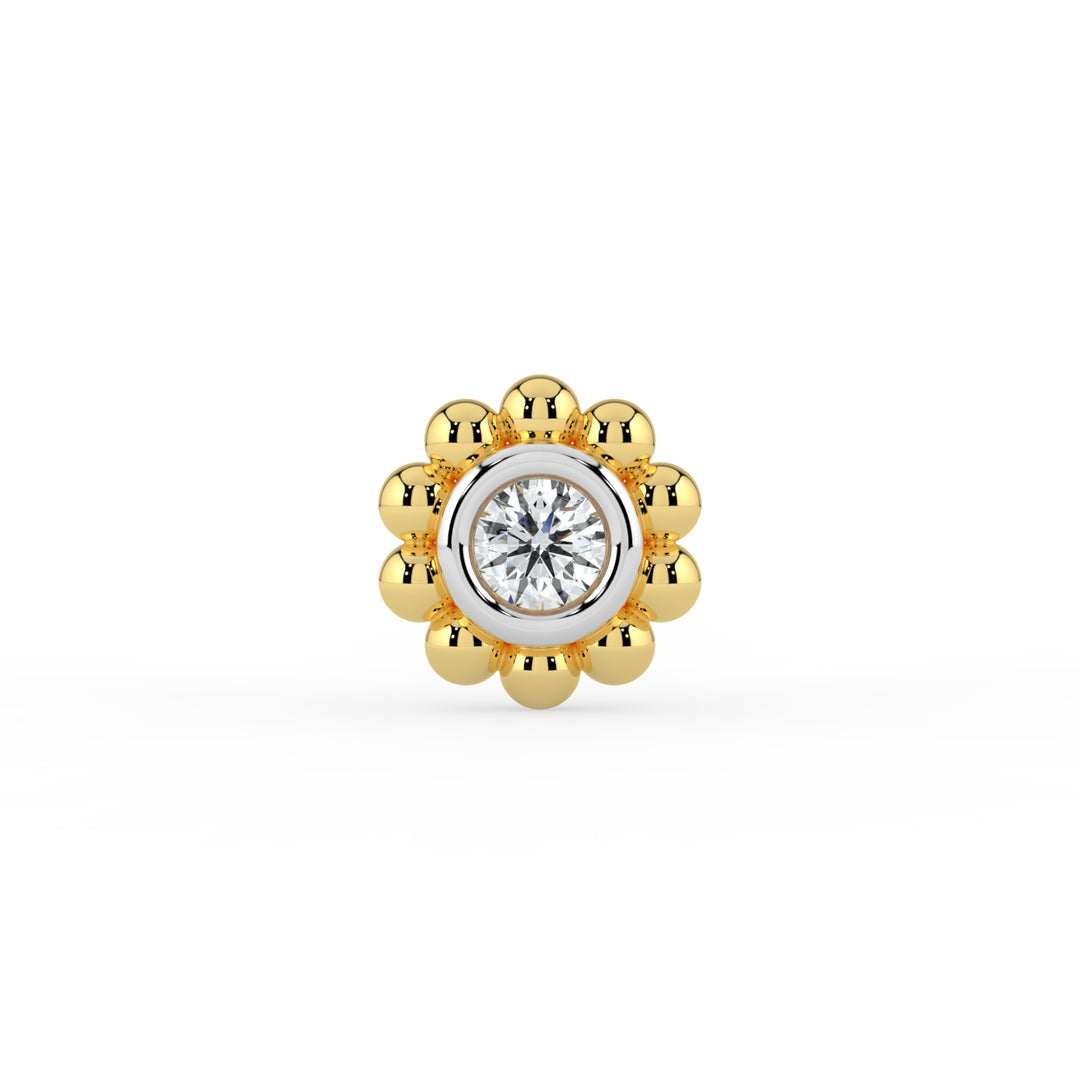 Beaded Sparkles Lab Diamond Nose Pin