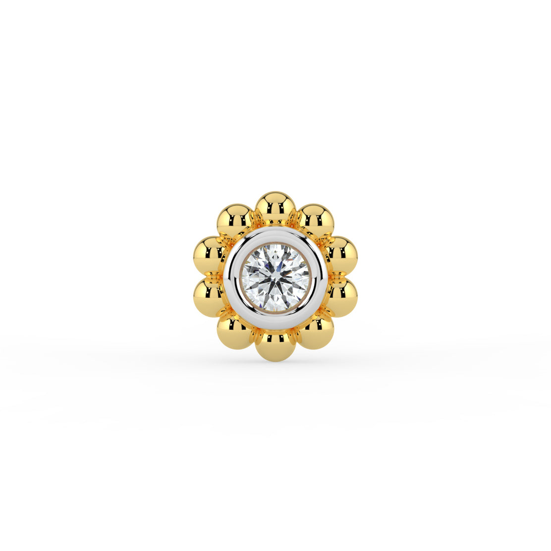 Beaded Sparkles Lab Diamond Nose Pin