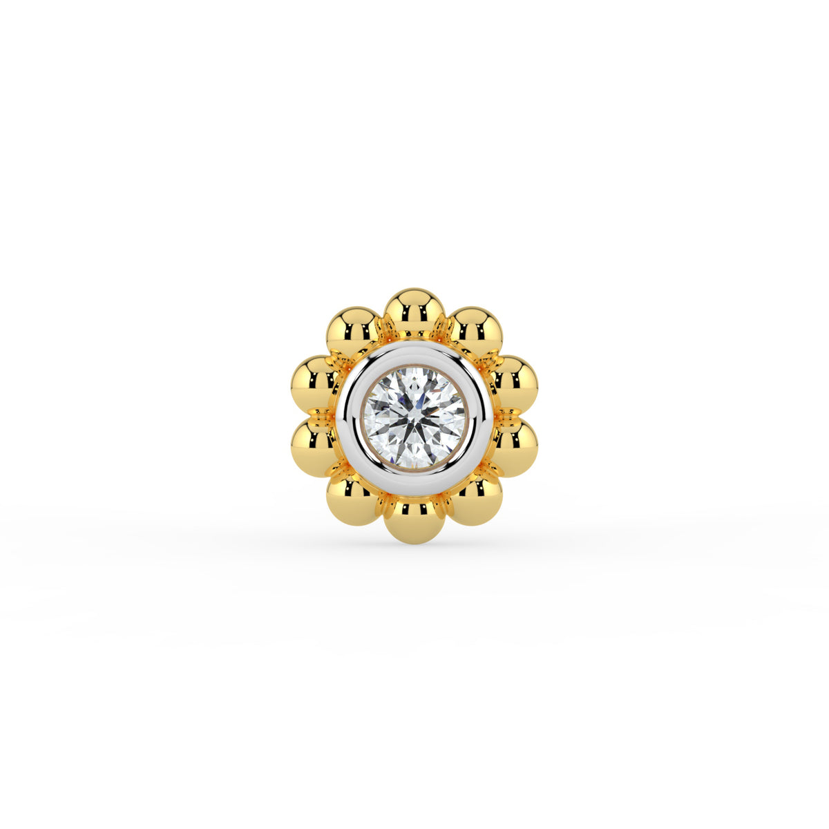 Beaded Sparkles Lab Diamond Nose Pin