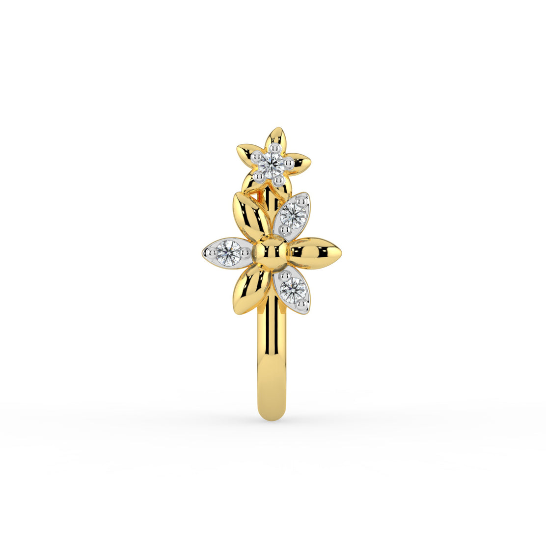 Dainty Blooms Lab Diamond Nose Pin