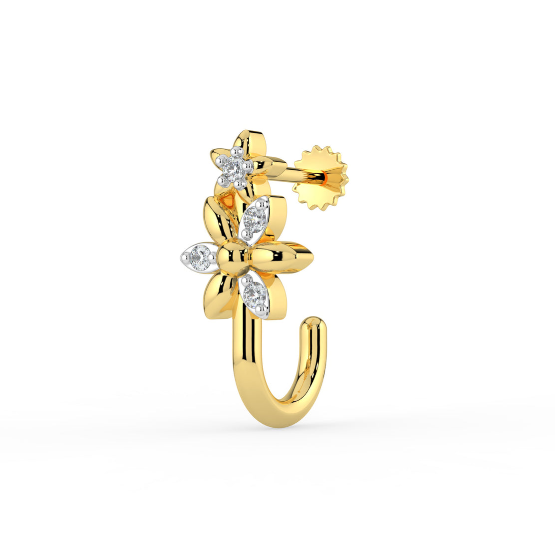 Dainty Blooms Lab Diamond Nose Pin