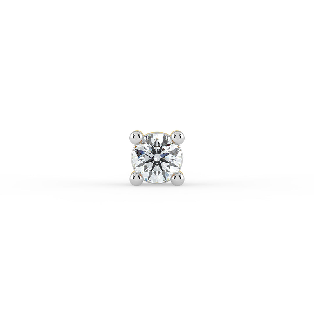 Classic Solitaire Lab Diamond Nose Pin