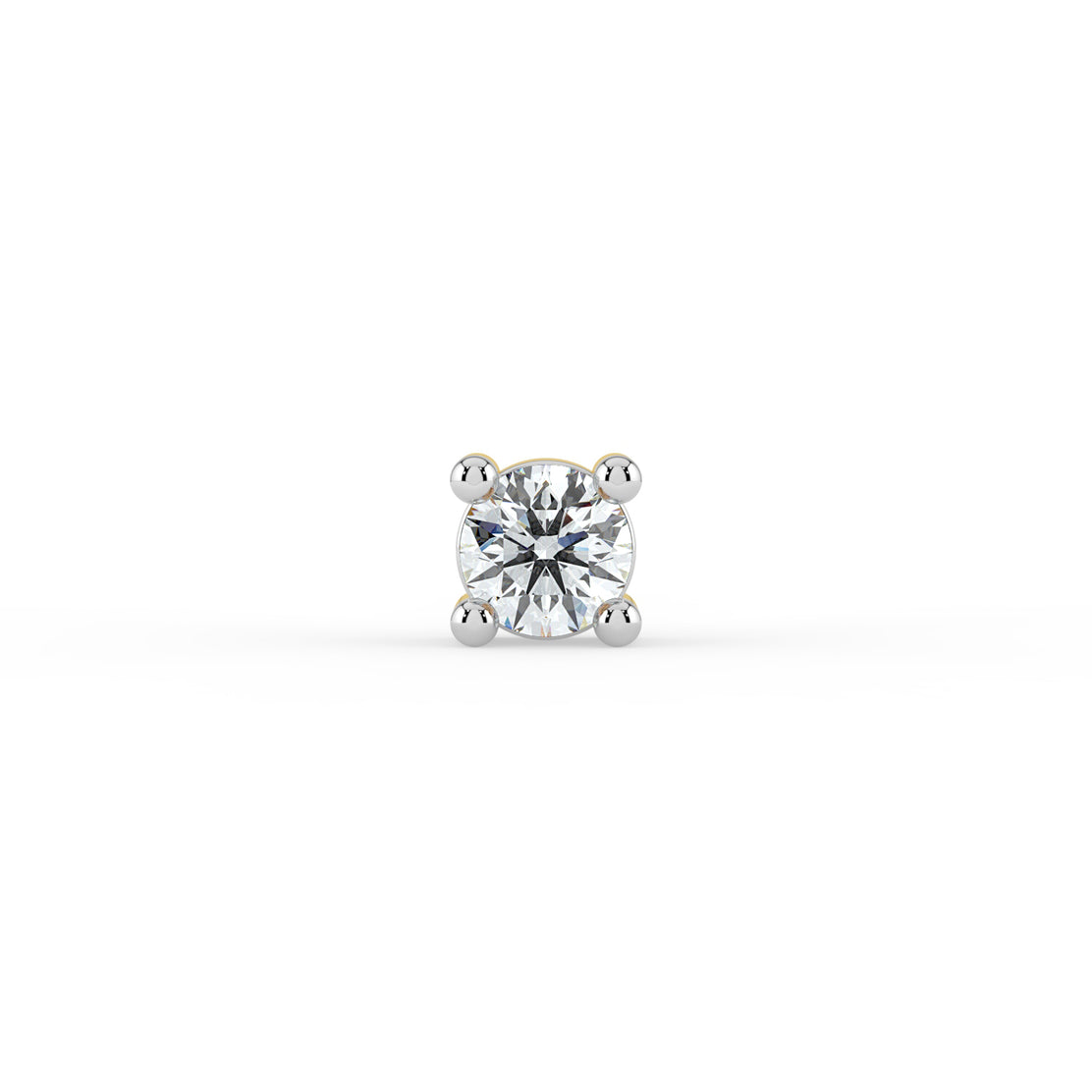 Classic Solitaire Lab Diamond Nose Pin