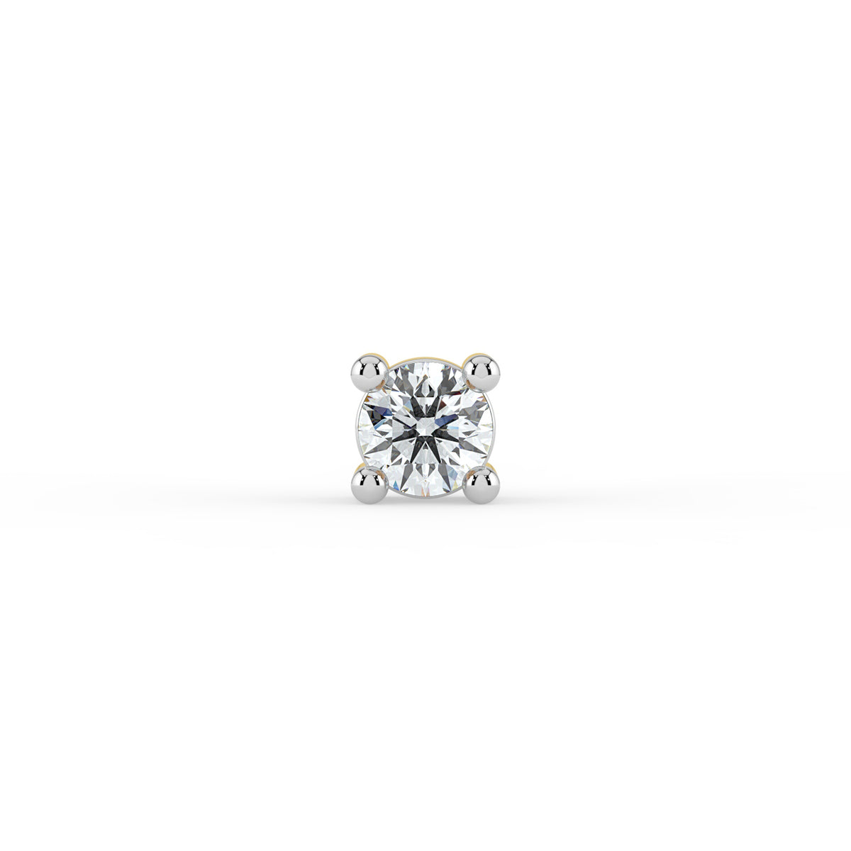 Classic Solitaire Lab Diamond Nose Pin