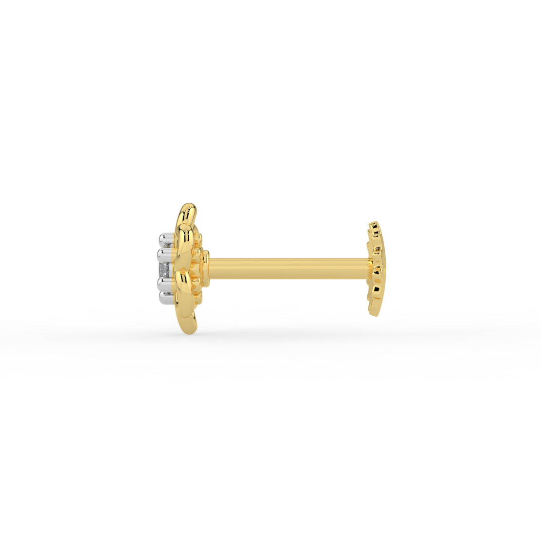 Evie Floral Lab Diamond Nose Pin