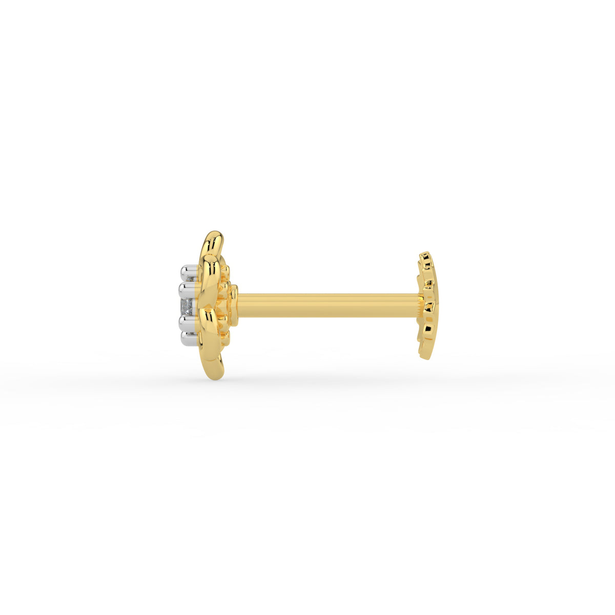 Evie Floral Lab Diamond Nose Pin