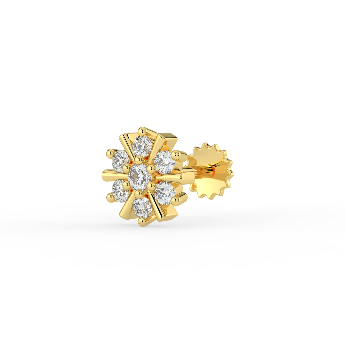 Radiant Rays Lab Diamond Nose Pin