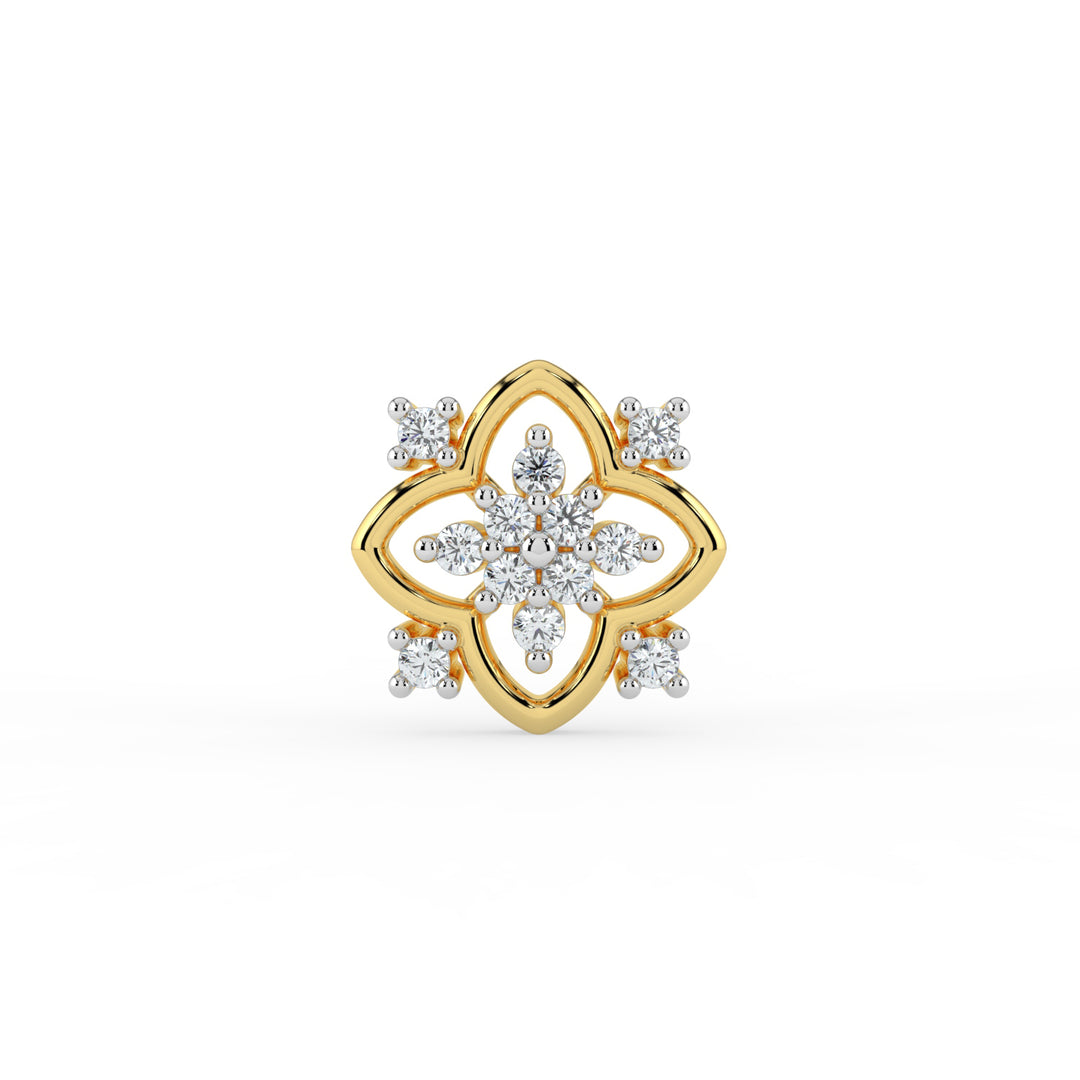 Regal Bloom Lab Diamond Nose Pin