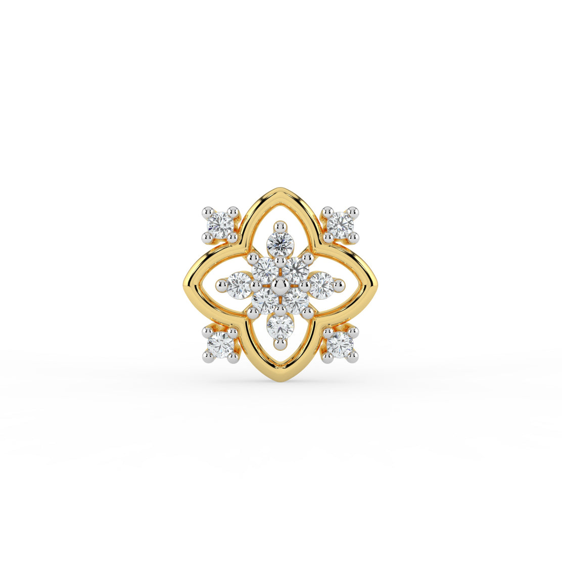 Regal Bloom Lab Diamond Nose Pin