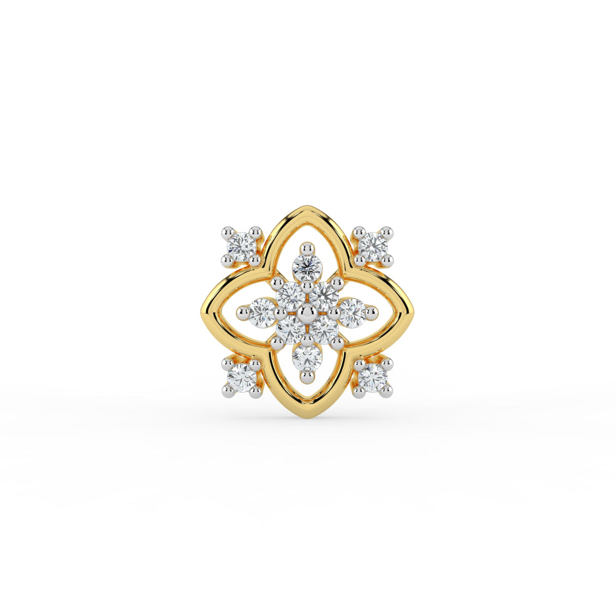 Regal Bloom Lab Diamond Nose Pin