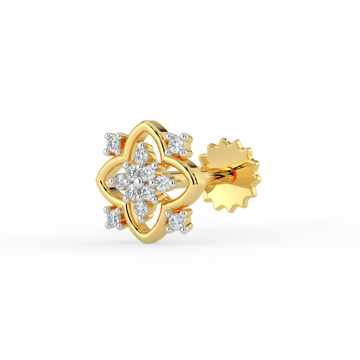 Regal Bloom Lab Diamond Nose Pin