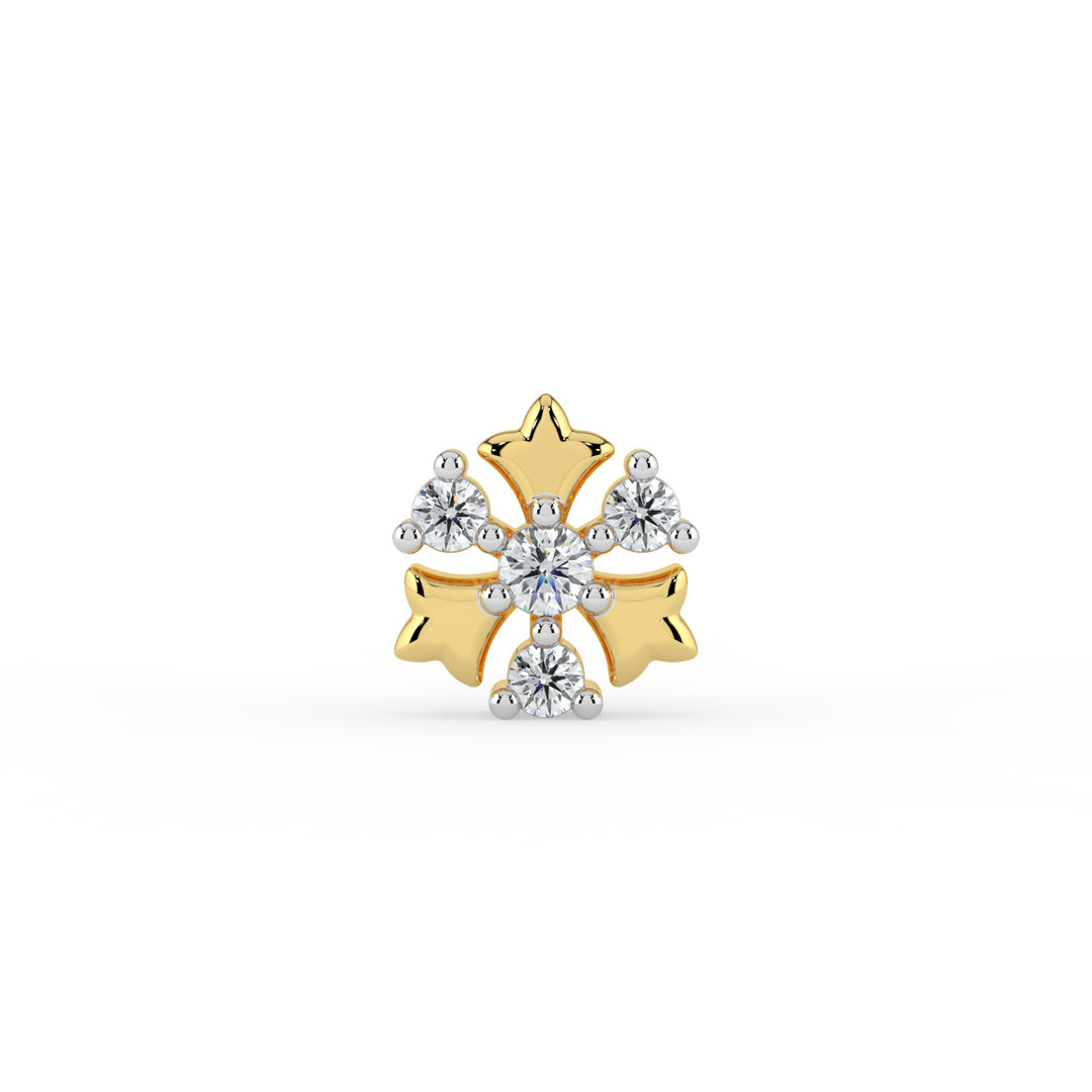 Graceful Glow Lab Diamond Nose Pin