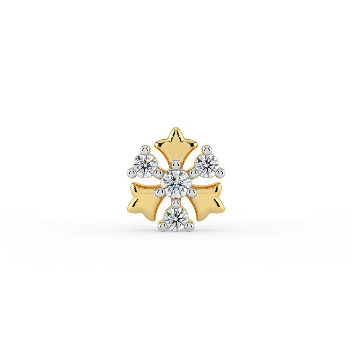 Graceful Glow Lab Diamond Nose Pin