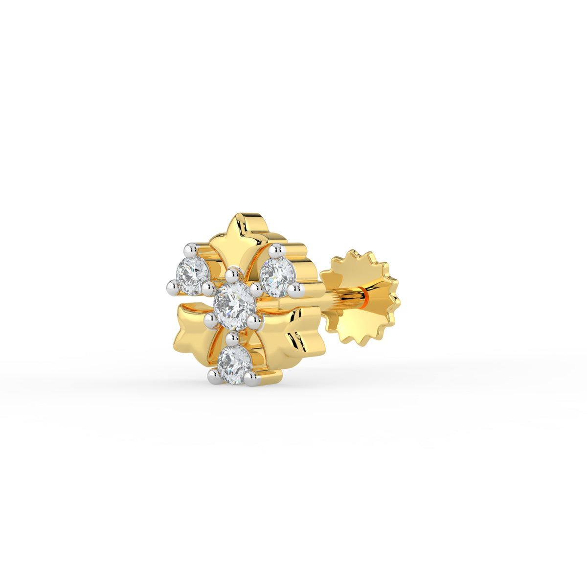 Graceful Glow Lab Diamond Nose Pin