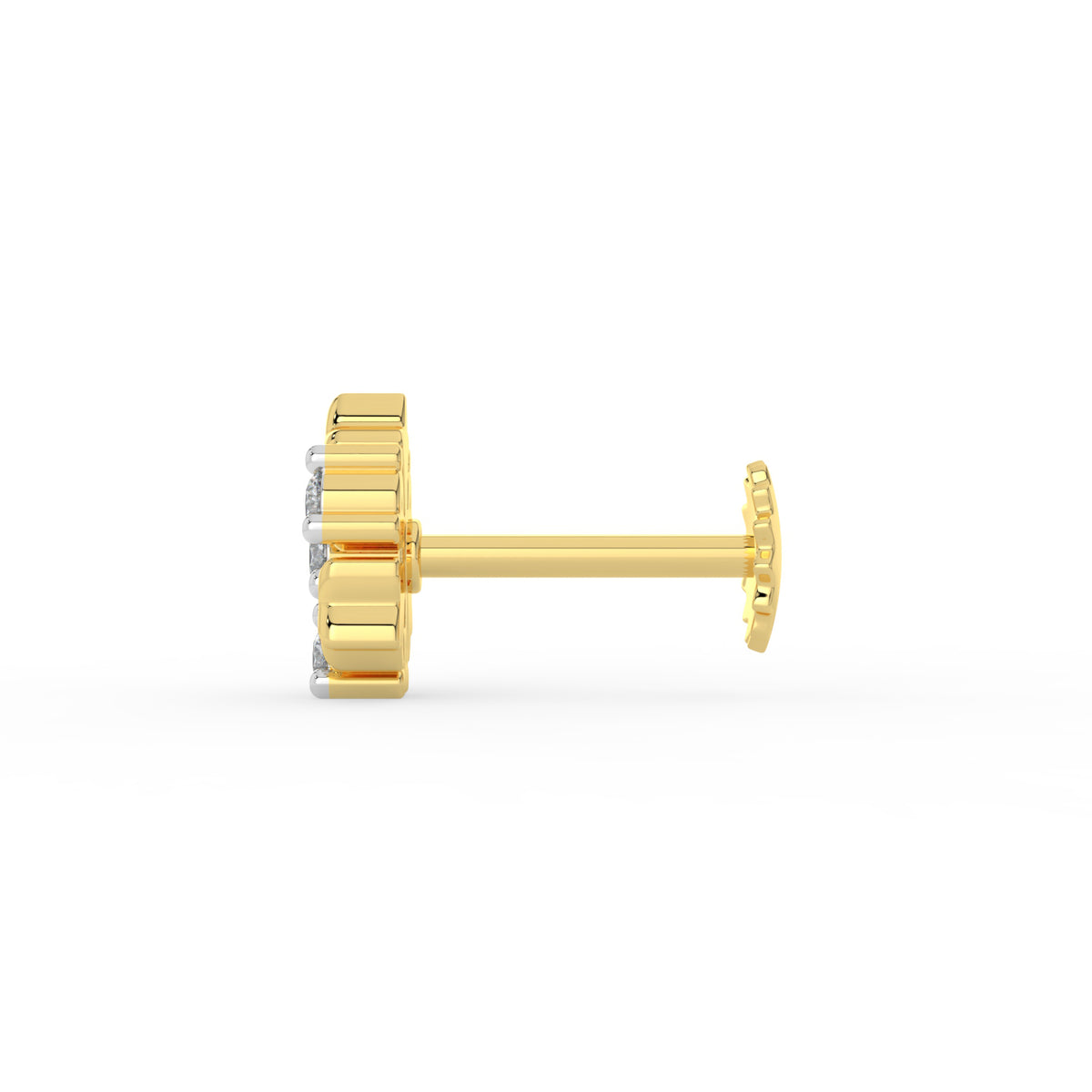Graceful Glow Lab Diamond Nose Pin