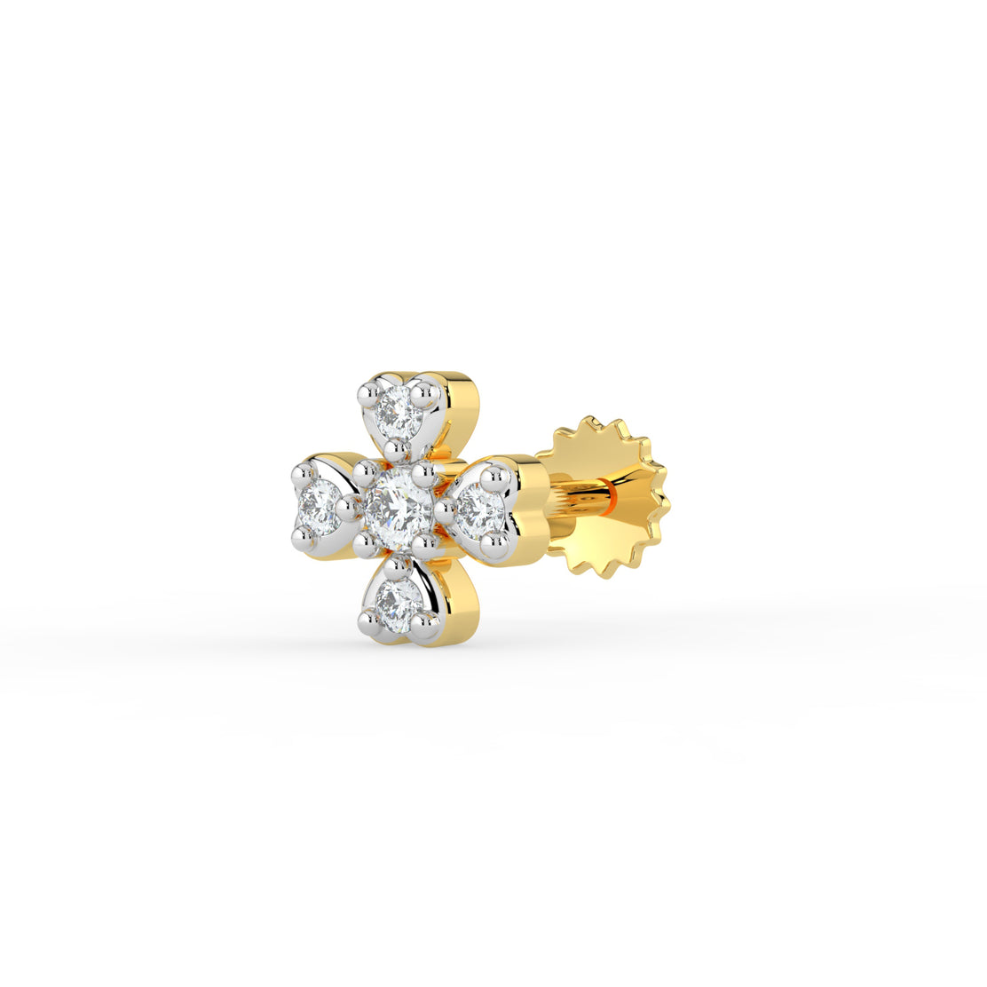 Blossom Brilliance Lab Diamond Nose Pin