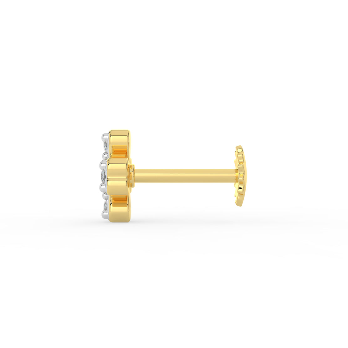 Blossom Brilliance Lab Diamond Nose Pin
