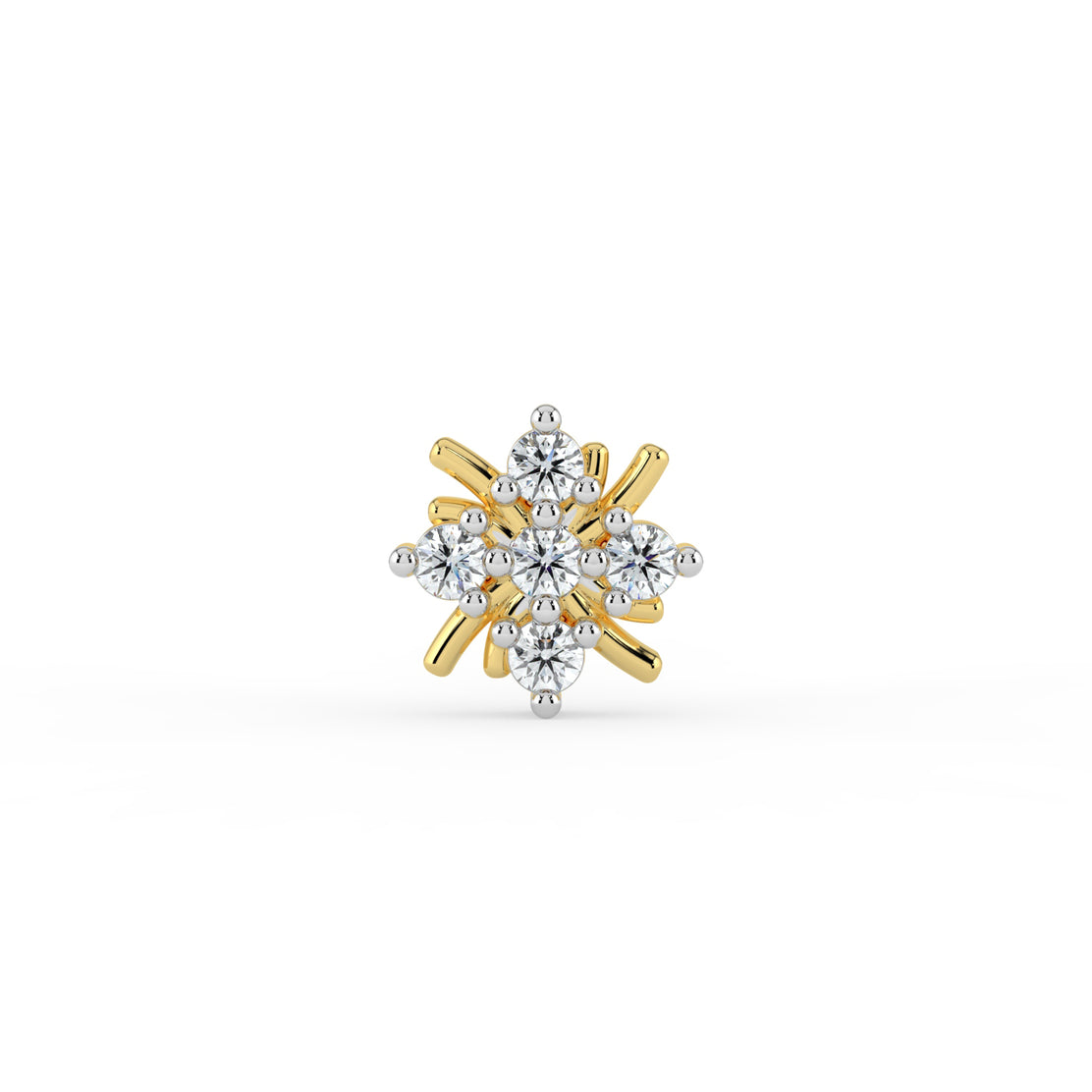 Five Stone Lab Diamond Nose Pin