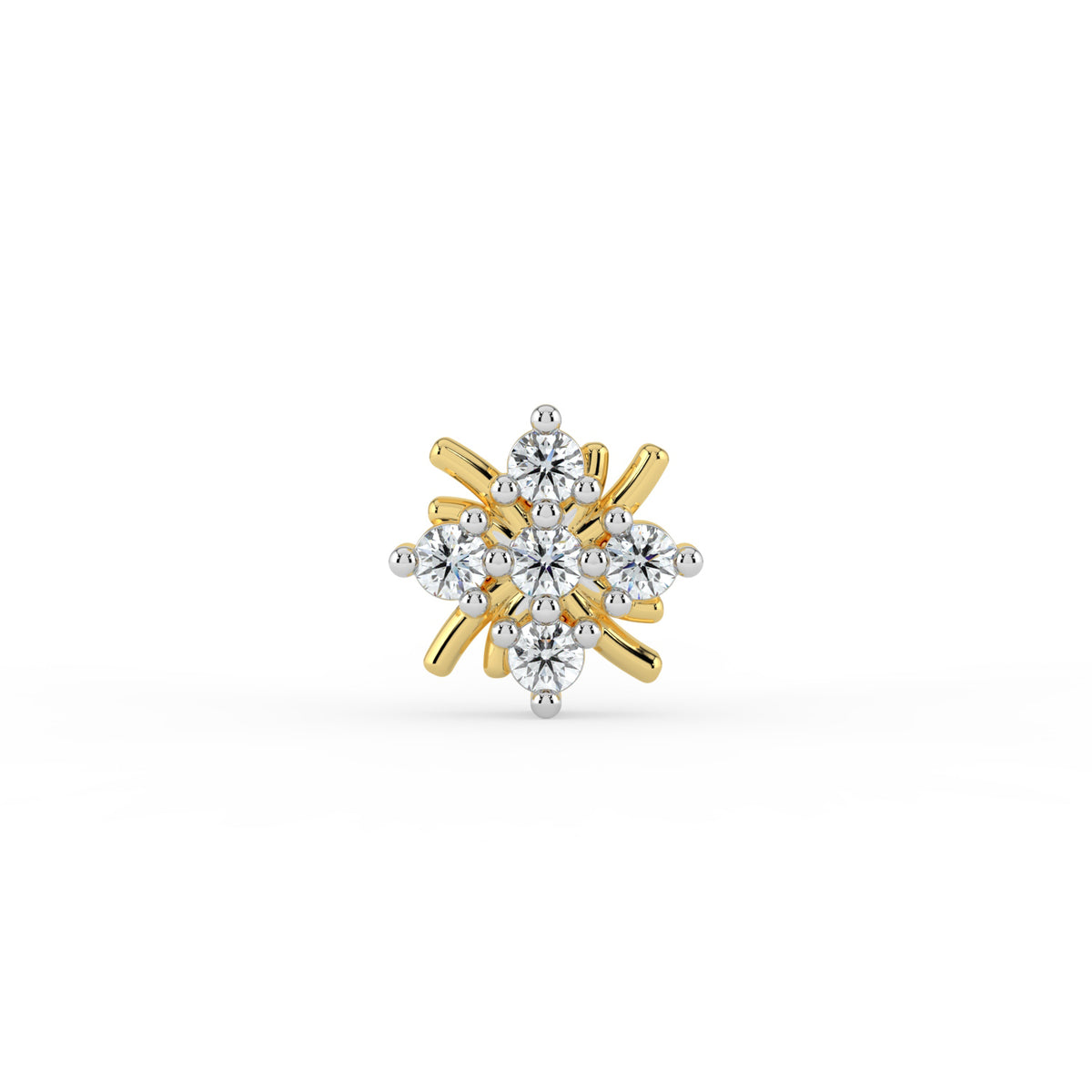 Five Stone Lab Diamond Nose Pin