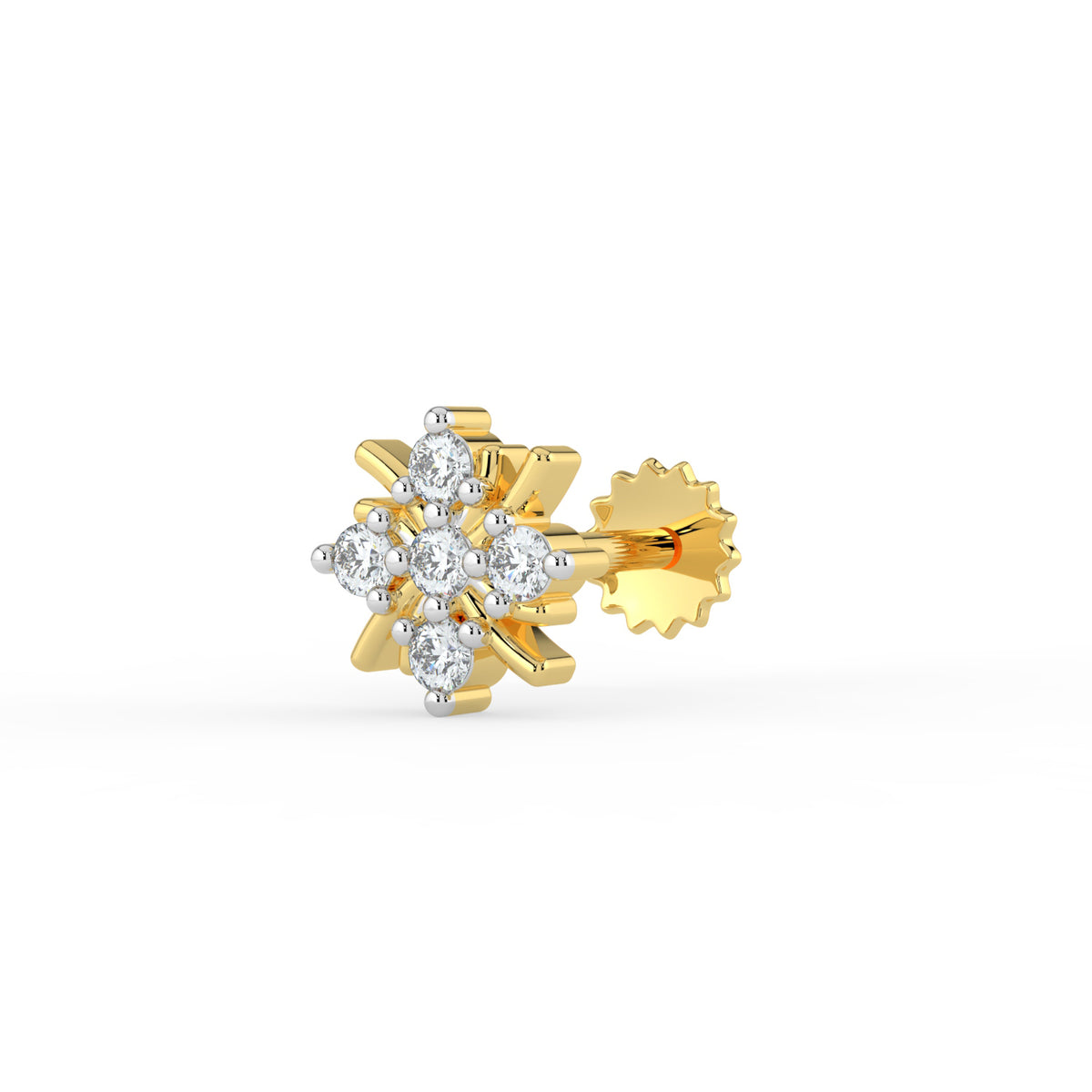 Five Stone Lab Diamond Nose Pin