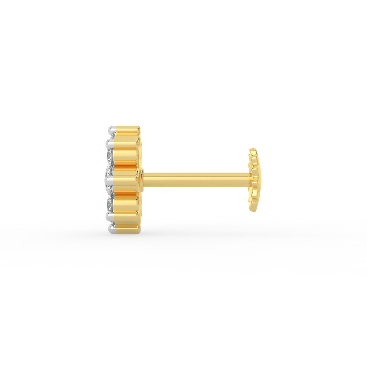 Ruby Sparkle Lab Diamond Nose Pin