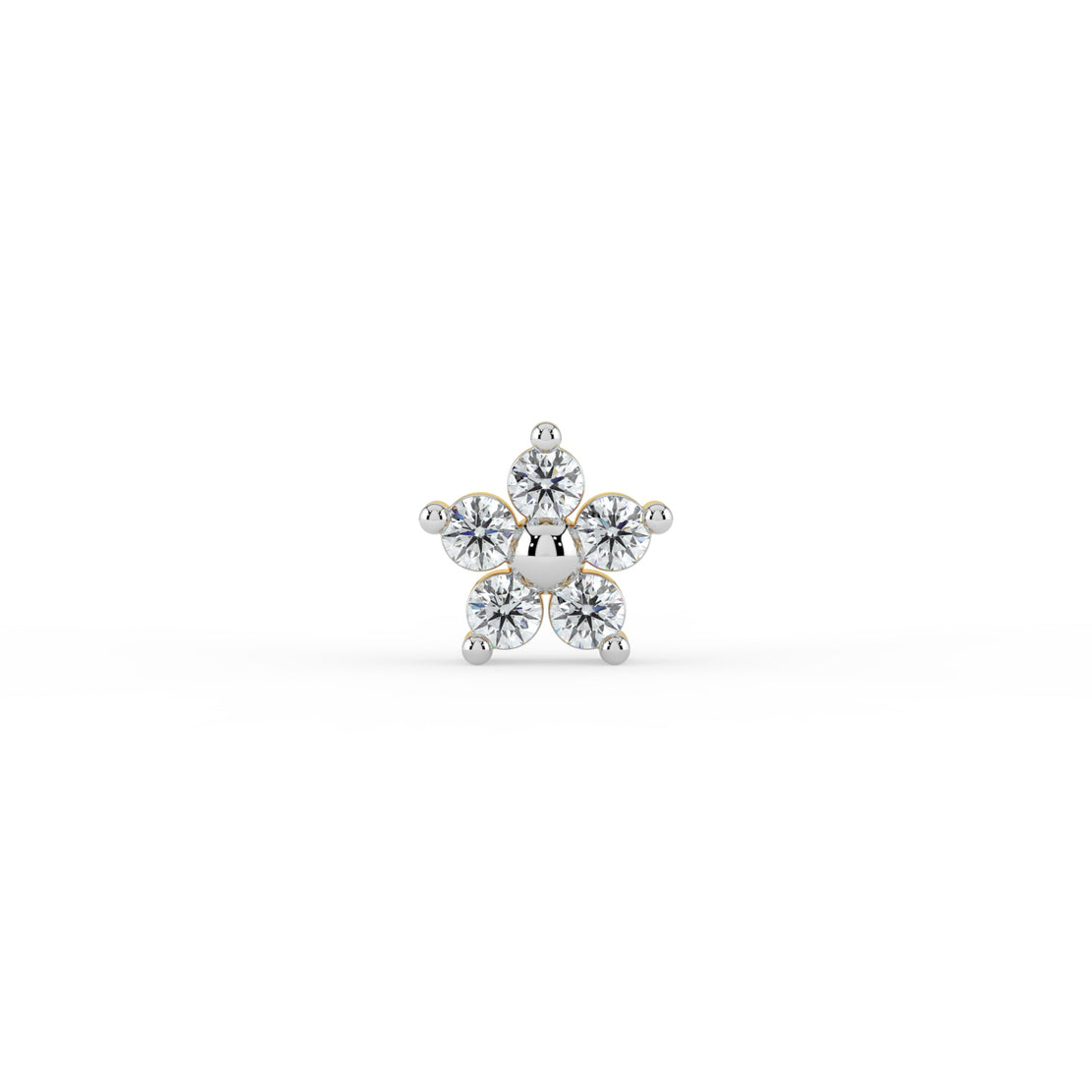 Floral Lab Diamond Nose Pin