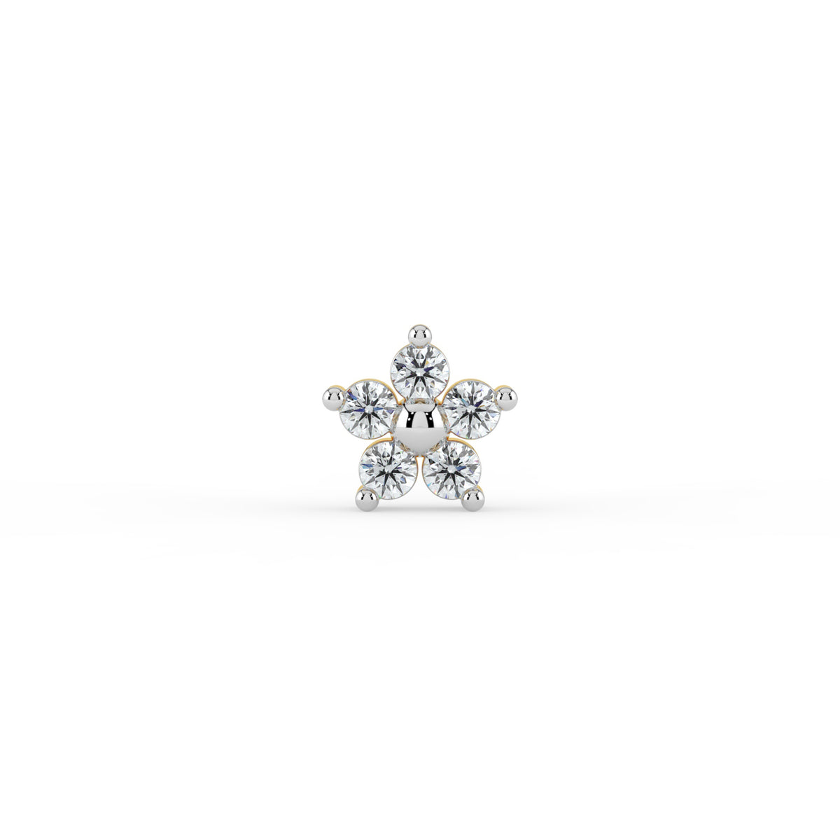 Floral Lab Diamond Nose Pin