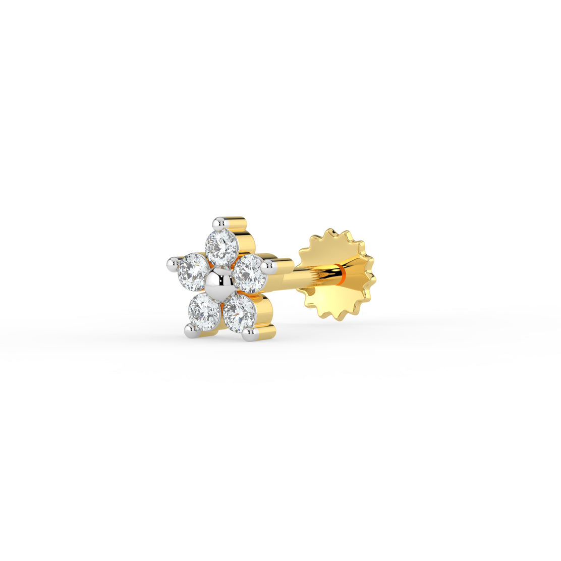 Floral Lab Diamond Nose Pin