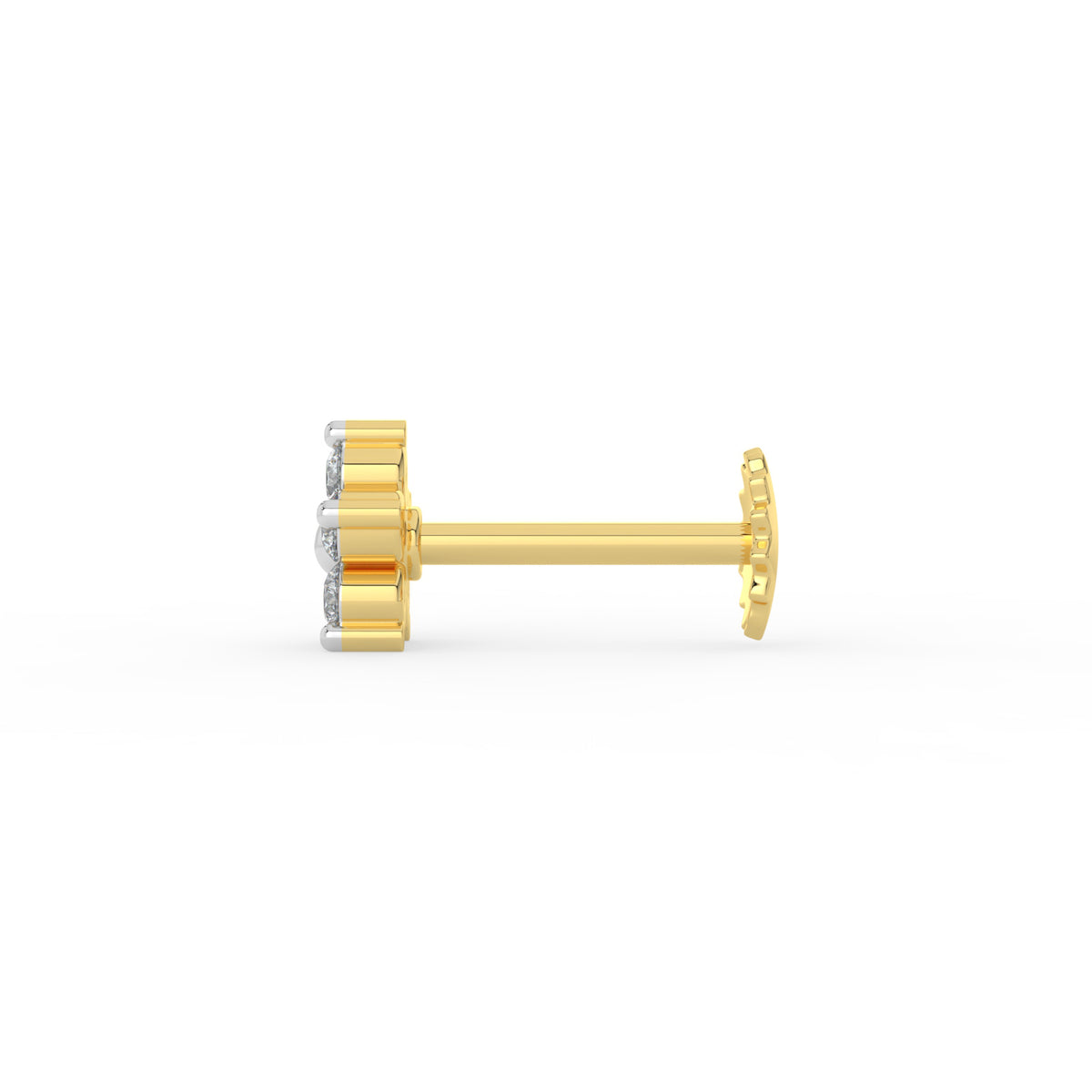 Floral Lab Diamond Nose Pin