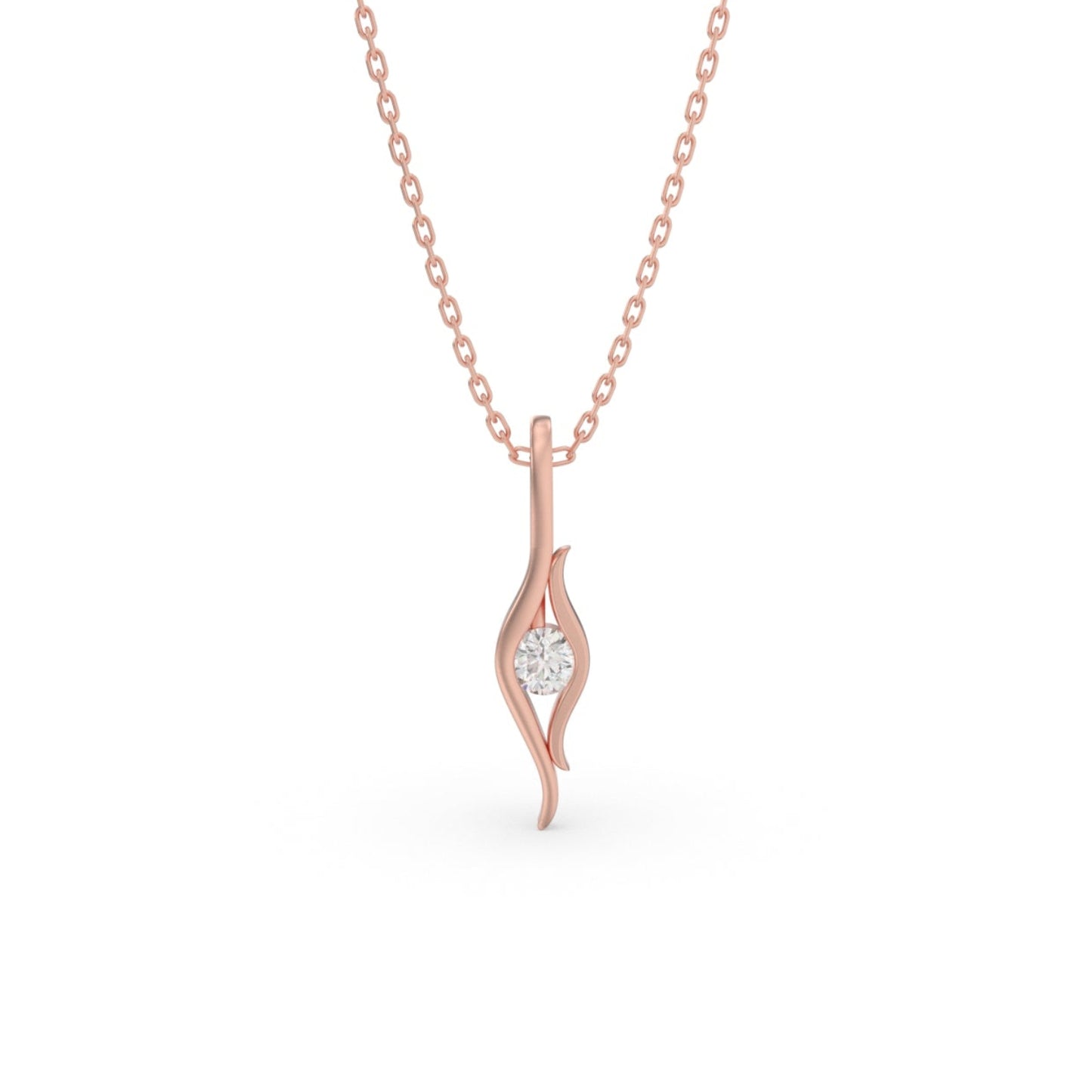 Pristine Light Solitaire Pendant (With Chain)