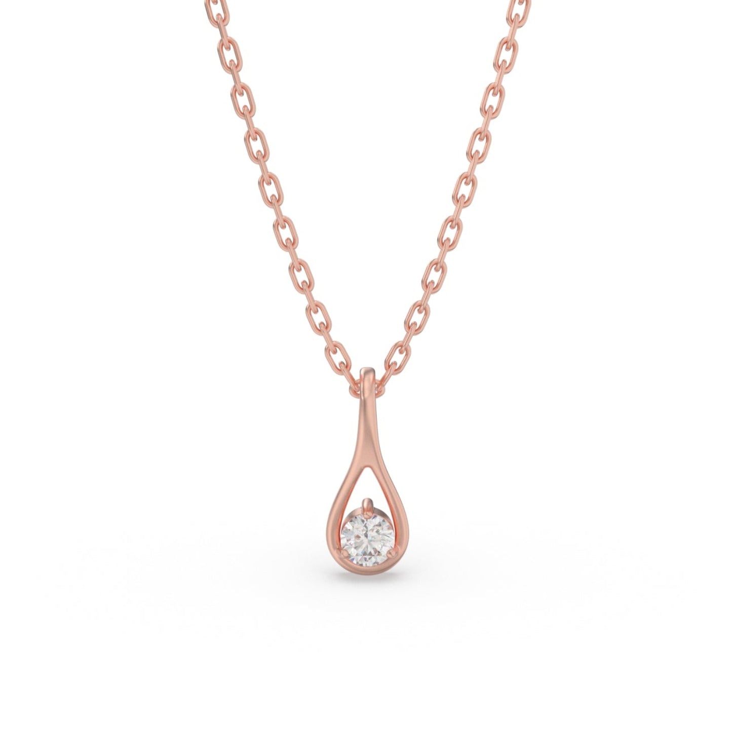 Ethereal Brilliance Solitaire Pendant (With Chain)