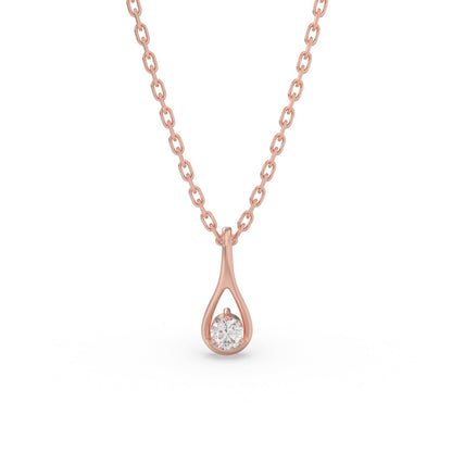 Ethereal Brilliance Solitaire Pendant (With Chain)