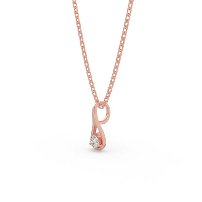 Ethereal Brilliance Solitaire Pendant (With Chain)
